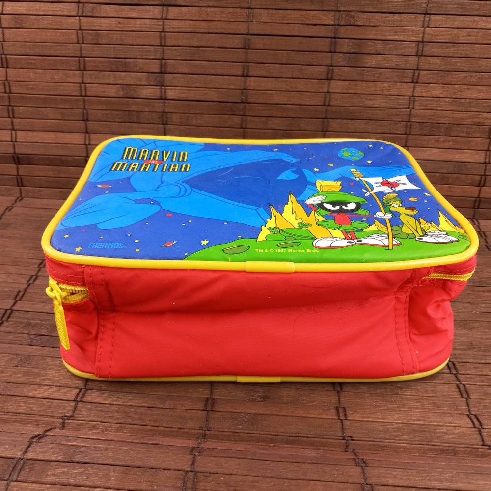 Marvin The Martian Nylon Lunchbox 1997 Thermos Brand - Picture 9 of 13